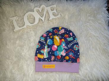 Beanie Kopfumfang 50-52cm "Weltallparty""